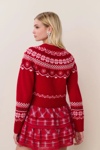 Shantae Cardigan in Red Velvet Truffle