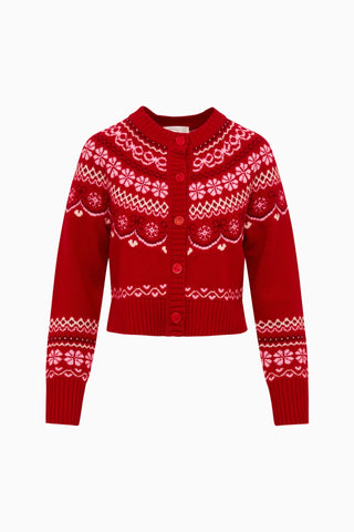 Shantae Cardigan in Red Velvet Truffle