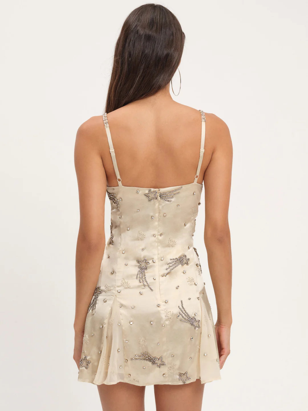 shooting star mini dress Sparkly Mini Short Wedding Dress with Stars, Vogue Reception Outfit Boom Blush