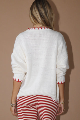 Ski Chenille Embroidered Sweater
