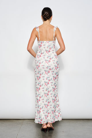 Strawberry Soiree Maxi Dress, M