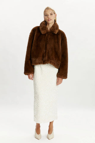 Sylvie Zip Faux Fur Jacket