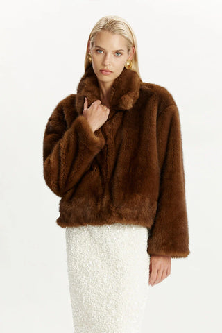Sylvie Zip Faux Fur Jacket