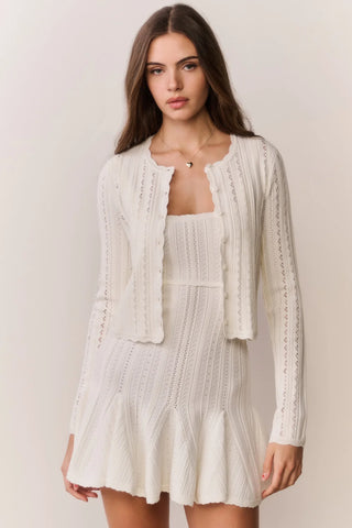 Peridot Cardigan in White Tea