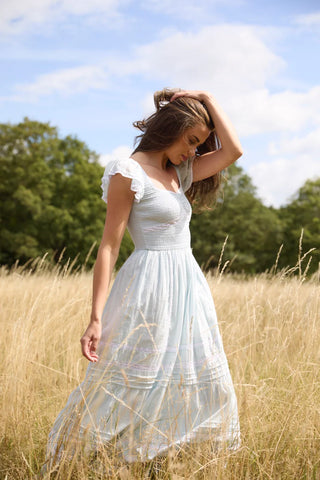 Tallulah Maxi Dress in Porcelain Blue