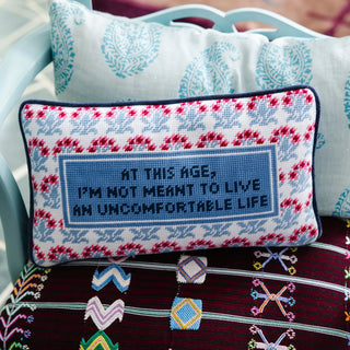 Uncomfortable Needlepoint Pillow