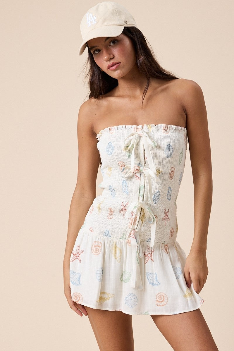 Under the Sea Smocked Strapless Dress, L Under the Sea Smocked Strapless Dress, L