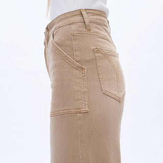 Utility High Rise Wide Leg Twill Pants