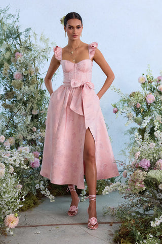 Vera Dress in Light Pink Windsor Brocade – Cattivo