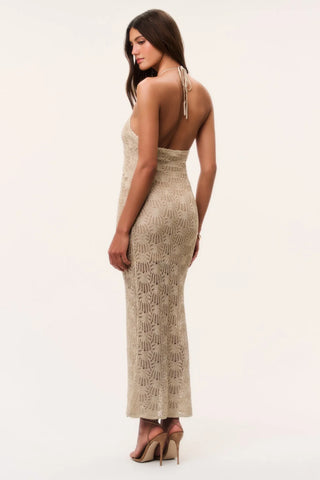 Vreya Dress in Shimmering Sand