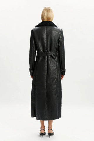 Vegan Leather Shirling Coat