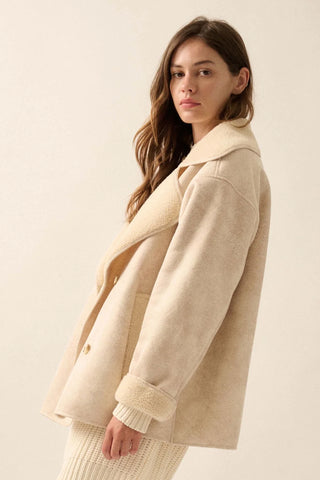 Coconut Milk Shearling Jacket