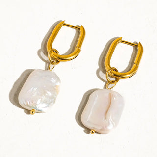 Zaina Non-Tarnish Pearl Earrings