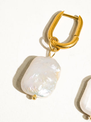 Zaina Non-Tarnish Pearl Earrings