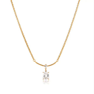 Radiant Bar Drop Necklace Water Resistant