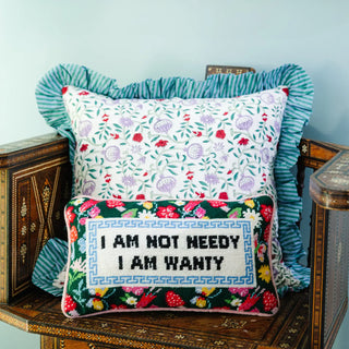 Not Needy Needlepoint Pillow