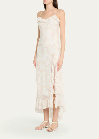 Selliot Dress in White Peach