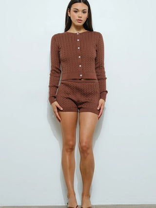 Phoebe Cable Knit Cardigan