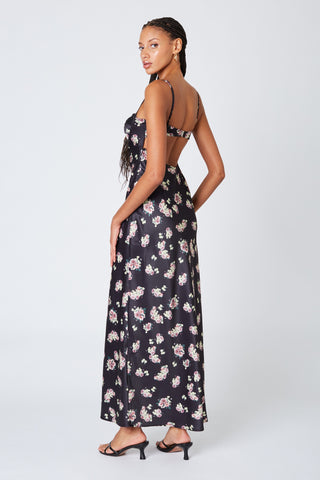 Alyna Floral Bustier Maxi Dress