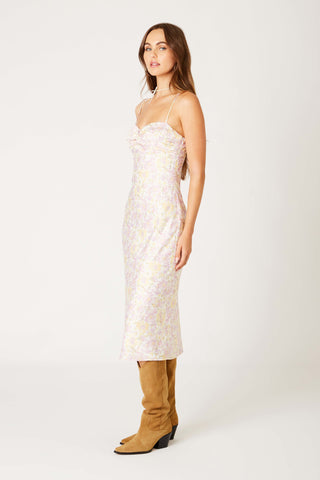 ophelia floral midi dress Ophelia Floral Ruffle Top Midi Dress No. 14