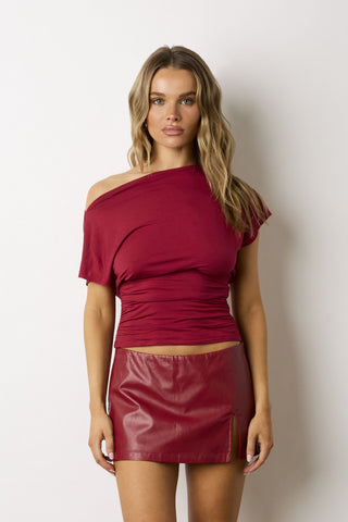 Carrie Faux Leather Mini Skirt