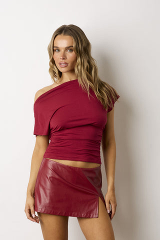 Carrie Faux Leather Mini Skirt