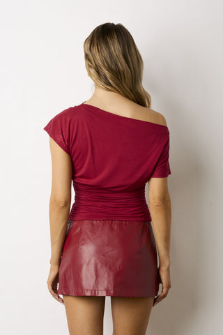 Carrie Faux Leather Mini Skirt