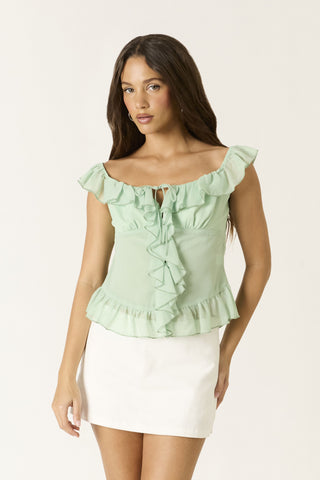 After Hours Ruffle Top