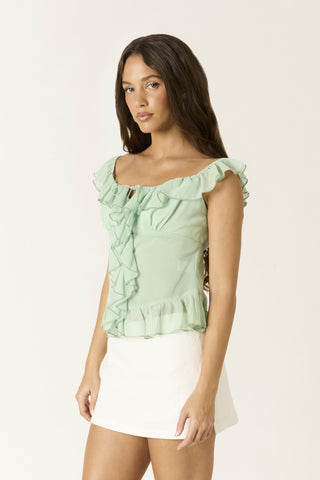 After Hours Ruffle Top