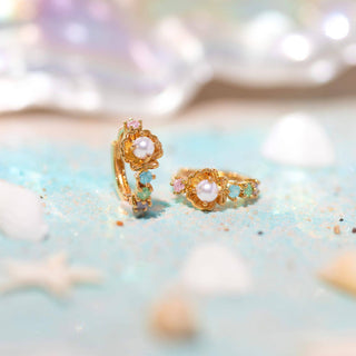 Saltwater Pearl Hoops