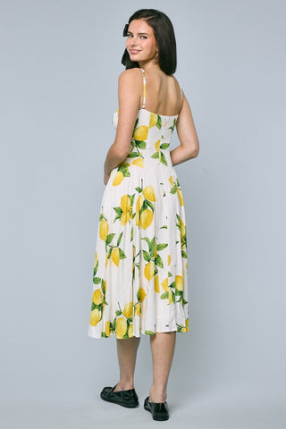 Lemon Blossom Midi Dress