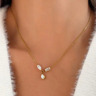 Trio Drop Necklace Water Resistant