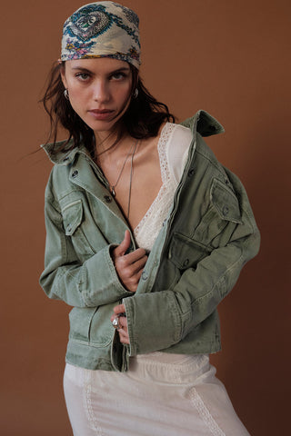 Kali Washed Jacket in Forest Run