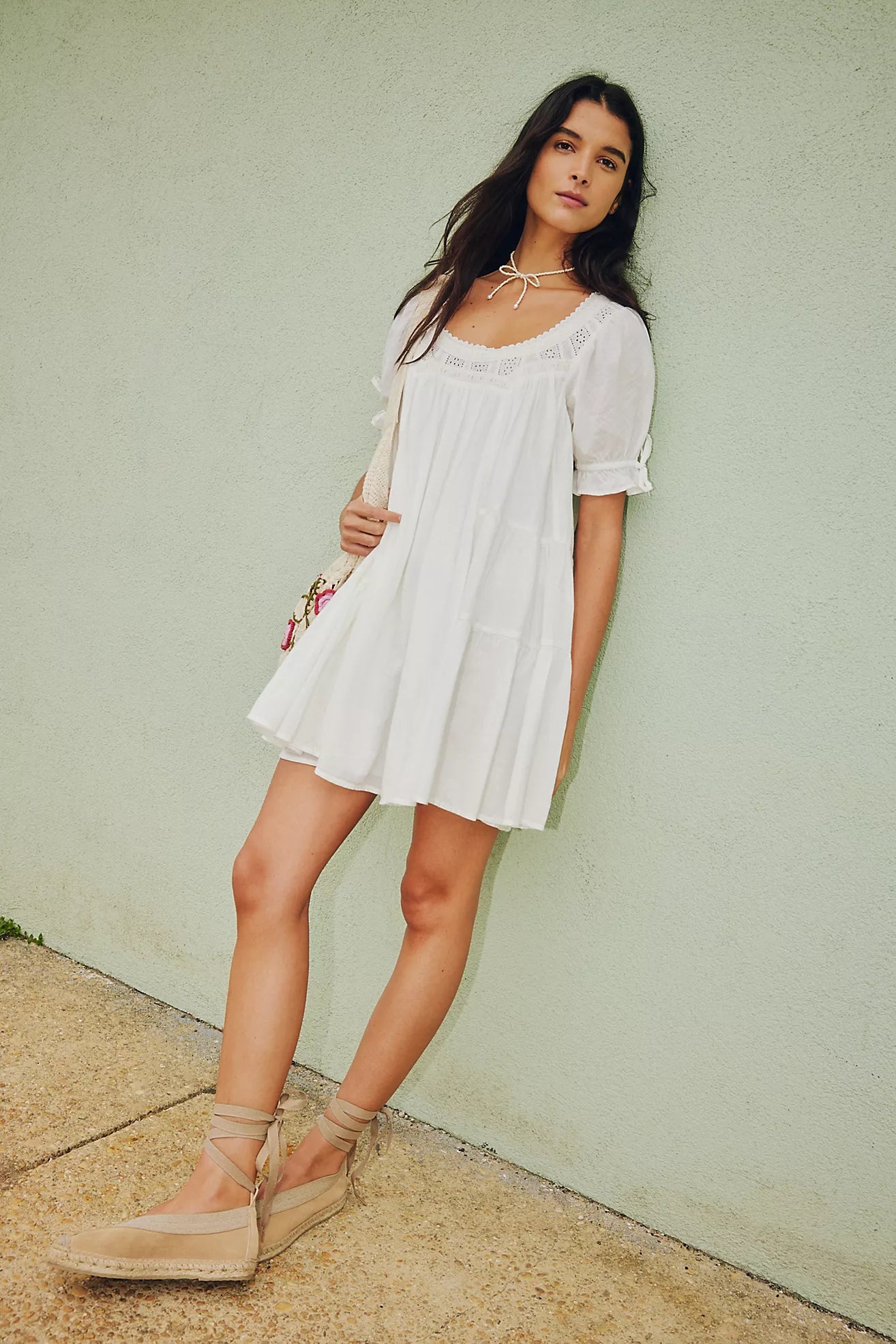 Sandy Shores Babydoll Dress in Ivory Sandy Shores Babydoll Dress in Ivory