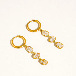 Sari Non-Tarnish Triple Drop Earrings