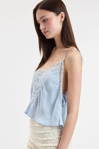 Blue Whisper Lace Cami