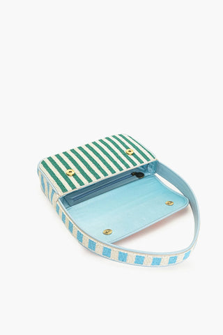 Sunset Check Beaded Shoulder Bag