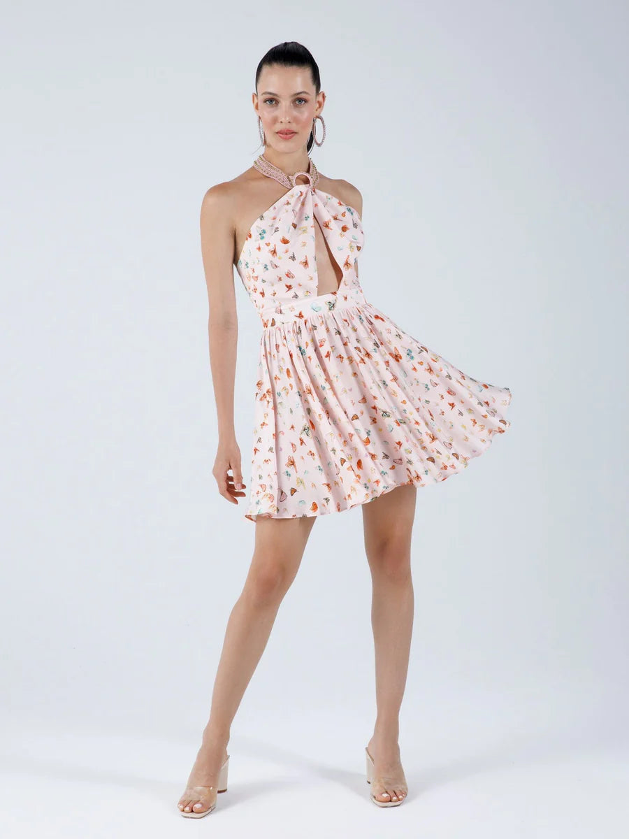 monarch mini dress Women's Monarch Asymmetric Mini Dress Ivory S/M/L/Customize MEAN BLVD Ivory / M