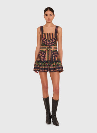 Lena Skort Romper in Joni Print