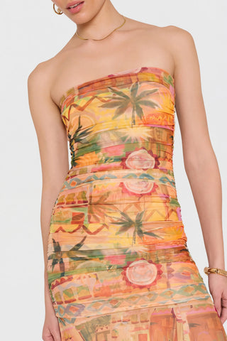 Leo Maxi Dress in Palm Springs Print