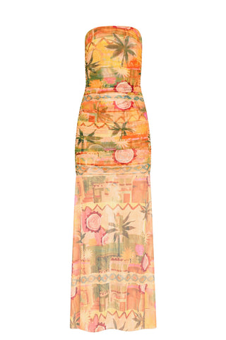 Leo Maxi Dress in Palm Springs Print