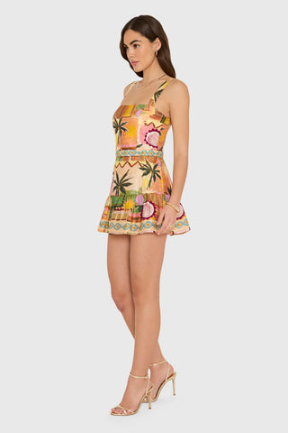 April Romper in Palm Springs Print