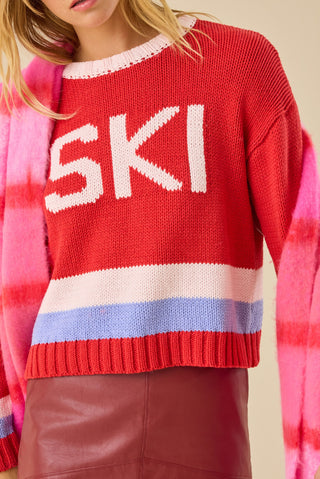 Ski Sweater in Red Multi