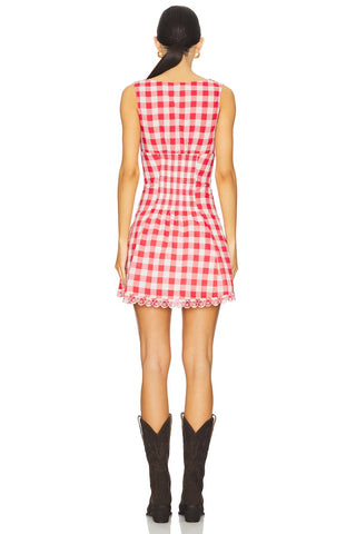 Farm Gauze Mini Dress in Malibu Picnic