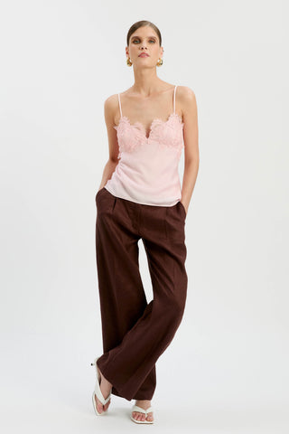 Elisan Lace Cami in Petal PInk