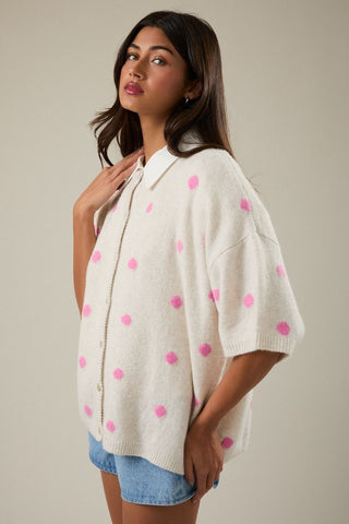 Spotted & Sweet Knit Top