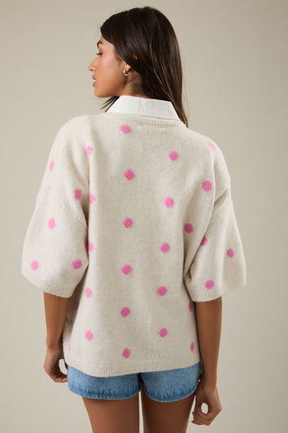 Spotted & Sweet Knit Top