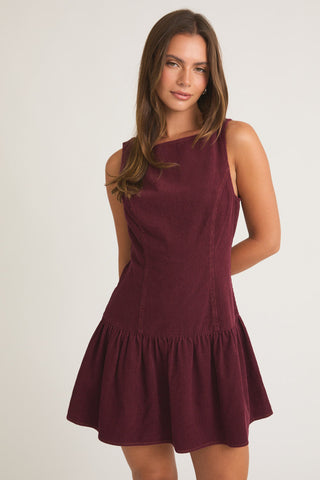 Petaluma Drop Waist Corduroy Dress