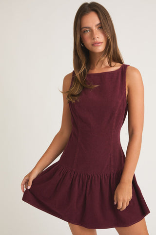 Petaluma Drop Waist Corduroy Dress