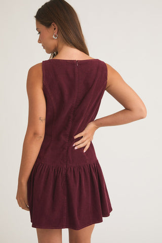 Petaluma Drop Waist Corduroy Dress